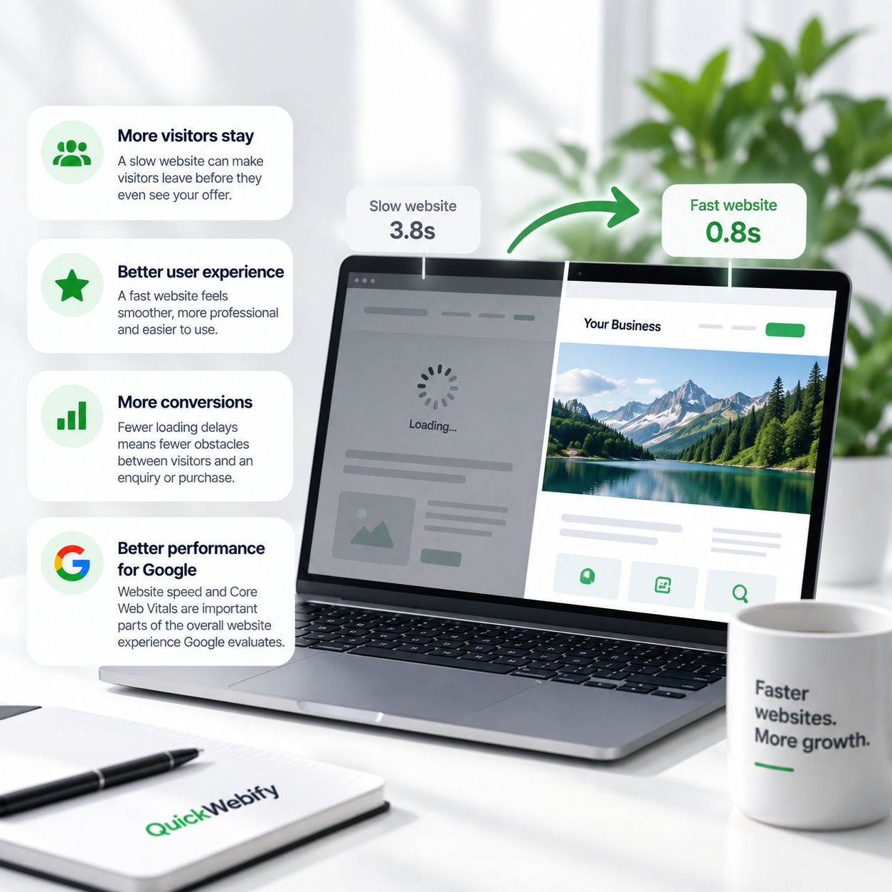 Website speed benefits for user experience and conversions