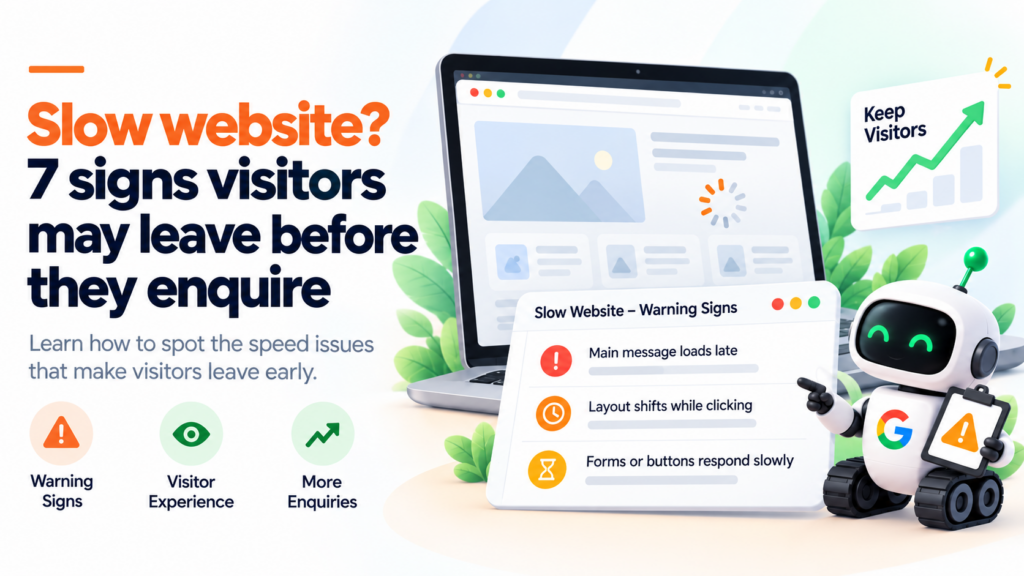 Slow website? 7 signs visitors may leave before they enquire