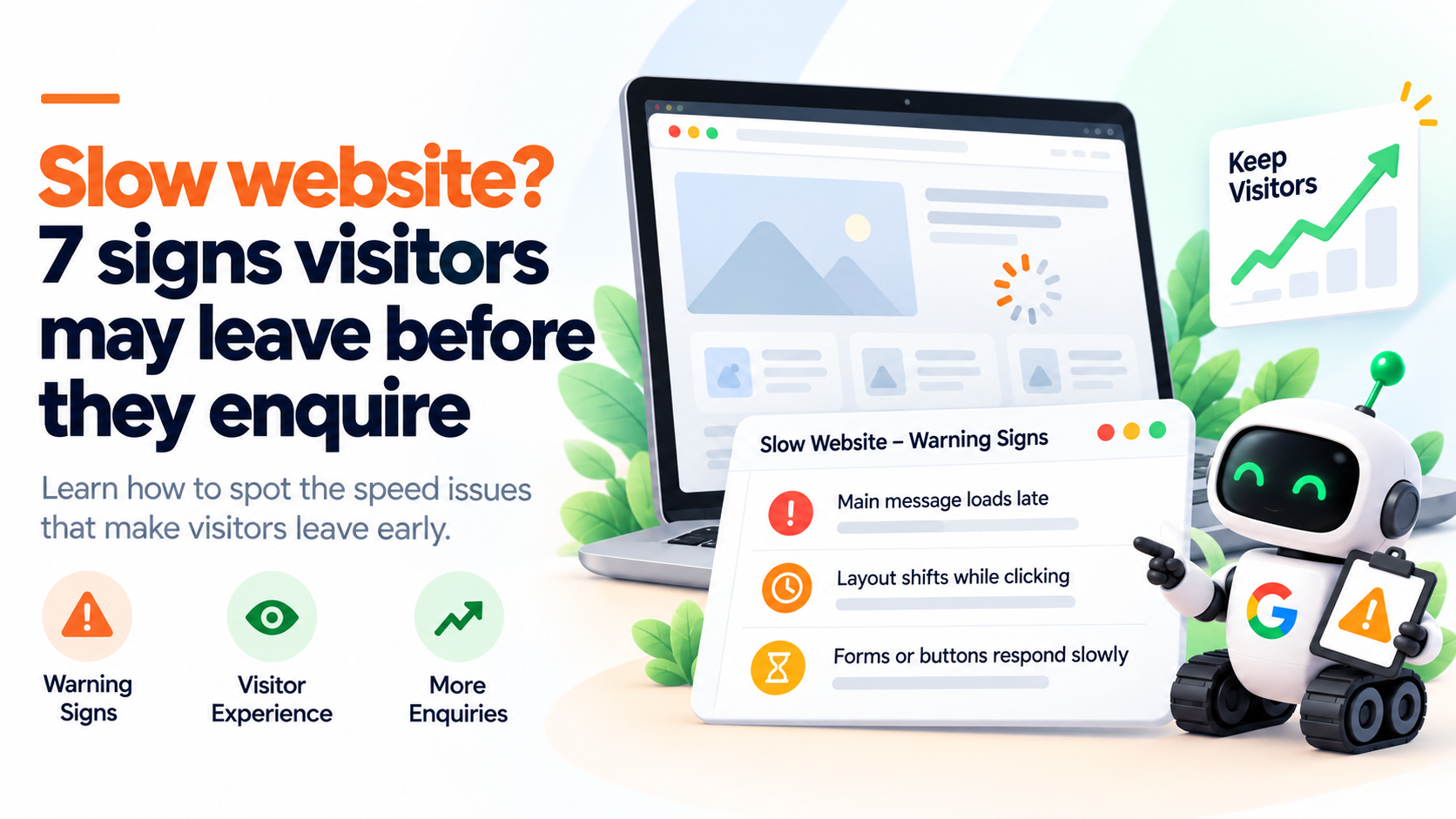Slow website? 7 signs visitors may leave before they enquire